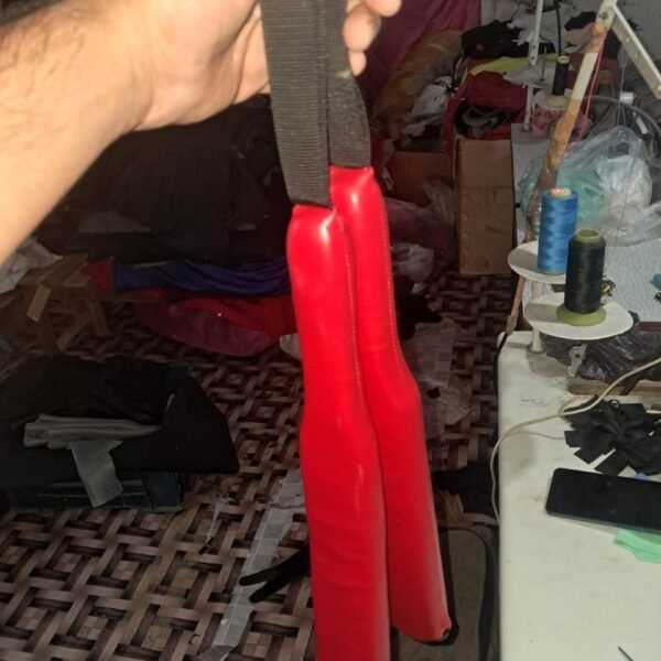 Red Leather Martial Arts Target Sticks / Clapper Sticks