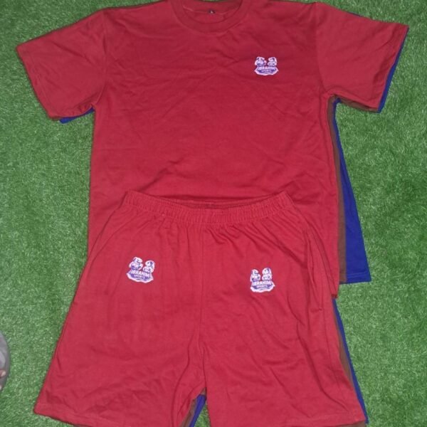 Red Short-Sleeve Sports Uniform Set